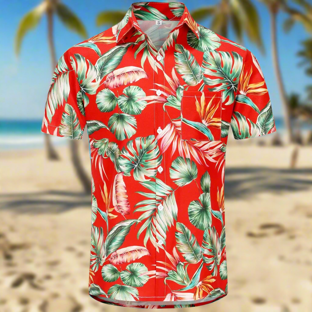 Groovy Red Hawaiian Shirt