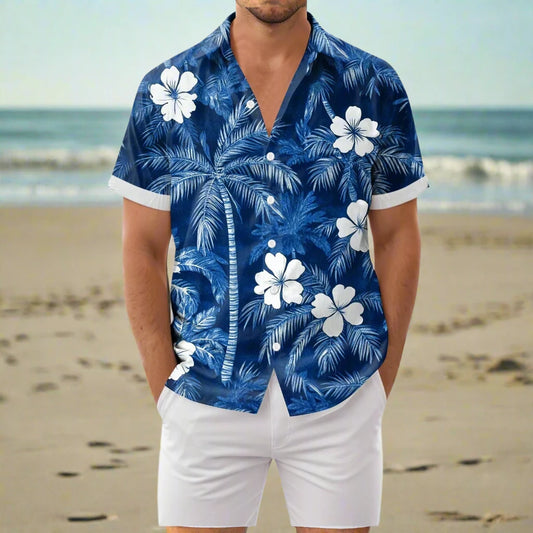 Midnight Blue Hawaiian Shirt