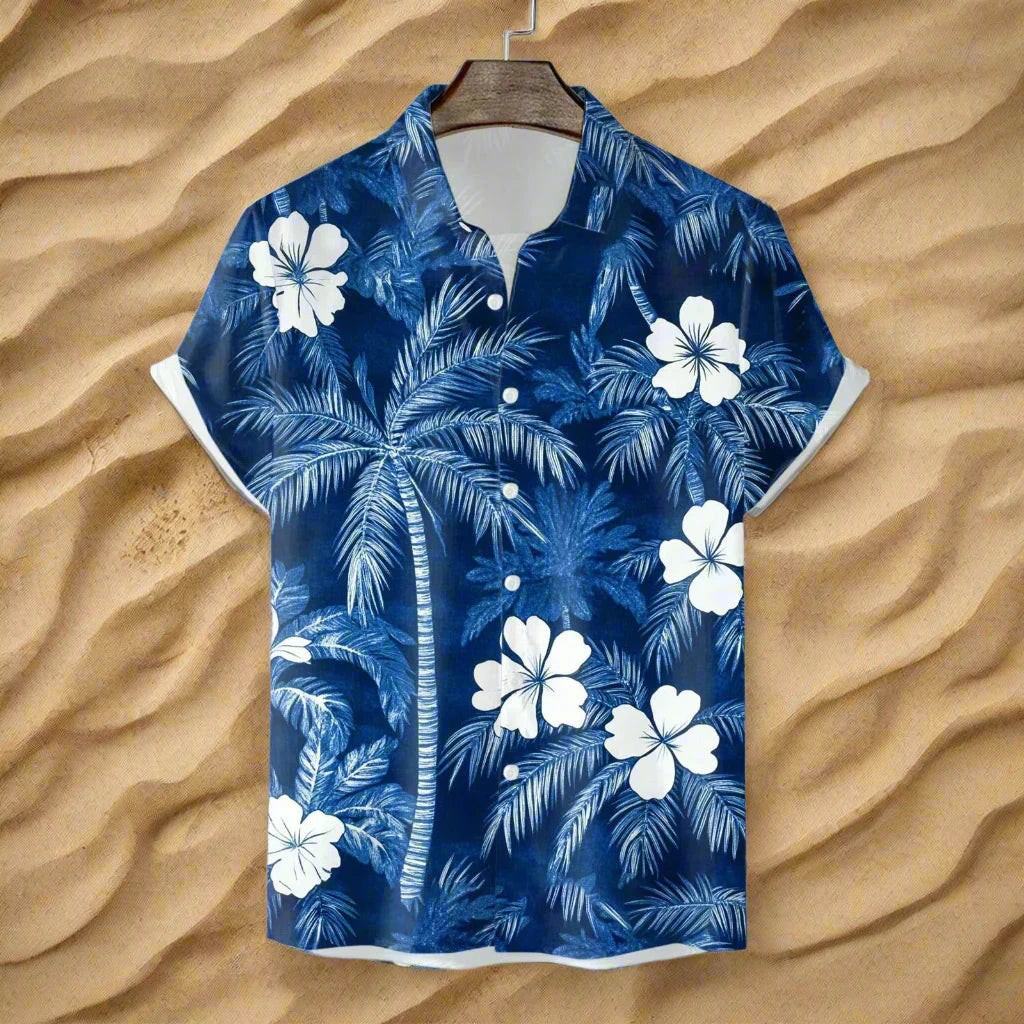 Midnight Blue Hawaiian Shirt